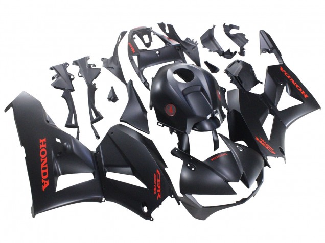 Carenados Moto Honda CBR600RR 2013-2023 - Negro Mate Rojo Calcomanías Fabricantes