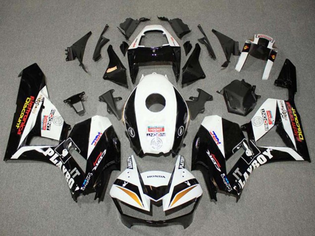 Carenados Moto Honda CBR600RR 2013-2023 - Blanco Oro Negro Brillante HRC Fabricantes