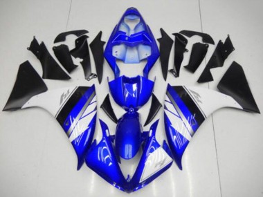 Carenados Moto Yamaha YZF R1 2009-2011 - Azul Blanco Negro Mate Fabricantes