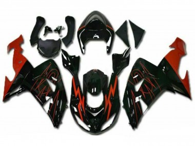 Carenados Moto Kawasaki ZX10R 2006-2007 - Negro Brillante Rojo Fabricantes