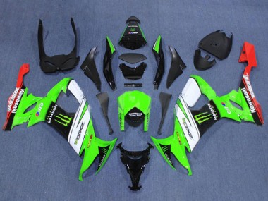 Carenados Moto Kawasaki ZX10R 2008-2010 - Verde Blanco Rojo Negro Monstruo Fabricantes