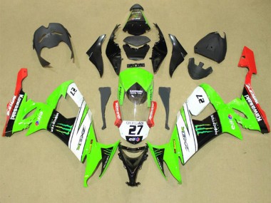 Carenados Moto Kawasaki ZX10R 2008-2010 - Verde Blanco Rojo Negro Elf Verde Monstruo Energy 27 Fabricantes