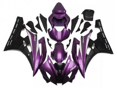Carenados Moto Yamaha YZF R6 2006-2007 - Púrpura Negro Mate Santander Fabricantes