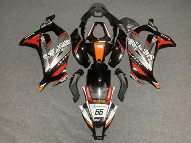 Carenados Moto Kawasaki ZX10R 2011-2015 - Blanco Naranja Negro Mahi Elf 66 Superbike Fabricantes