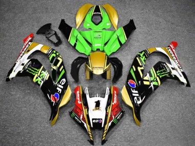 Carenados Moto Kawasaki ZX10R 2016-2020 - Verde Oro Blanco Rojo Negro Elf Monstruo Fabricantes