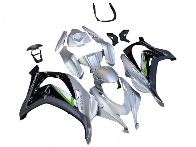 Carenado Moto Kawasaki ZX10R 2016-2020 - Plata Verde Negro Fabricantes