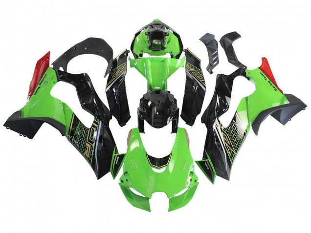 Carenado Moto Kawasaki ZX10R 2021-2025 - Verde Negro Rojo Honeycomb Fabricantes