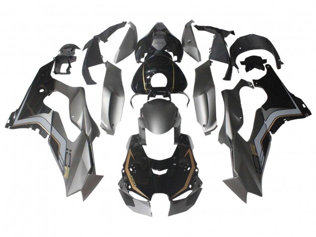 Carenados Moto Kawasaki ZX10R 2021-2025 - Negro Gris Oro Fabricantes