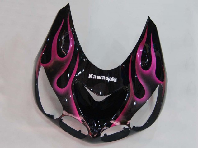 Carenados Moto Kawasaki ZX14R ZZR1400 2006-2011 - Negro Brillante Rojo Rosa Llama Fabricantes