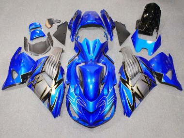 Carenados Moto Kawasaki ZX14R ZZR1400 2006-2011 - Azul Gris Fabricantes