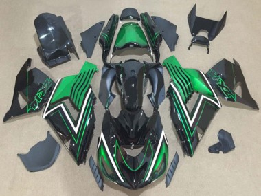 Kits Carenado Moto Kawasaki ZX14R ZZR1400 2006-2011 - Verde Negro Brillante Fabricantes