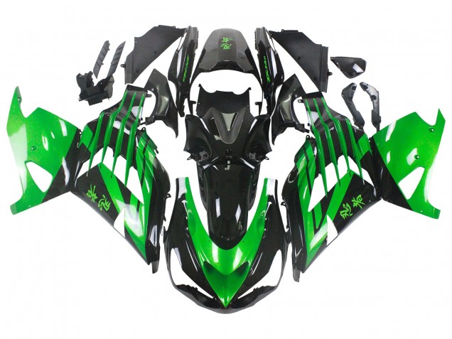 Kits Carenado Moto Kawasaki ZX14R ZZR1400 2012-2024 - Verde Negro Brillante Fabricantes