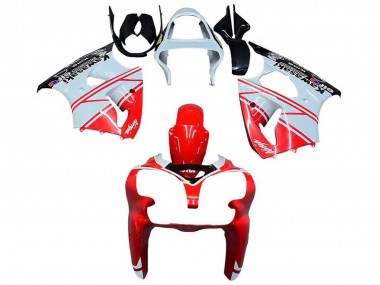 Carenados Moto Kawasaki ZX6R 2000-2002 - Blanco Rojo Negro Fabricantes