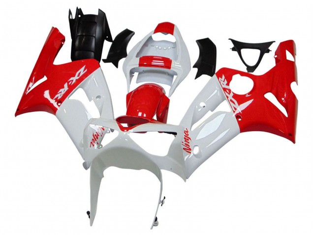 Carenados Moto Kawasaki ZX6R 2003-2004 - Blanco Rojo Fabricantes