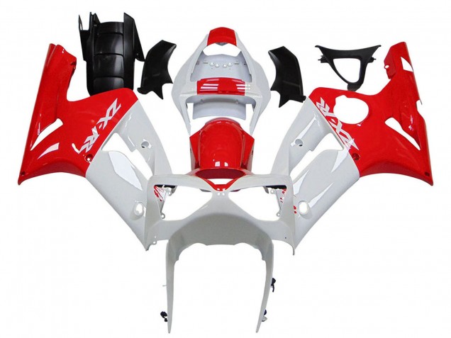 Carenados Moto Kawasaki ZX6R 2003-2004 - Blanco Rojo Fabricantes
