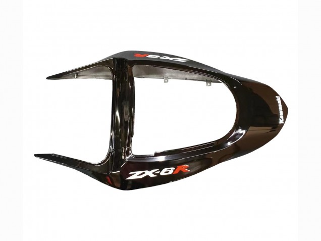 Carenados Moto Kawasaki ZX6R 2003-2004 - Negro Brillante Rojo Llama Fabricantes