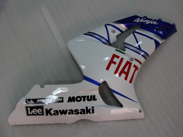 Carenados Moto Kawasaki ZX6R 2003-2004 - Blanco Azul Rojo Fiat Fabricantes