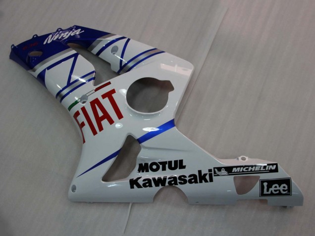 Carenados Moto Kawasaki ZX6R 2003-2004 - Blanco Azul Rojo Fiat Fabricantes
