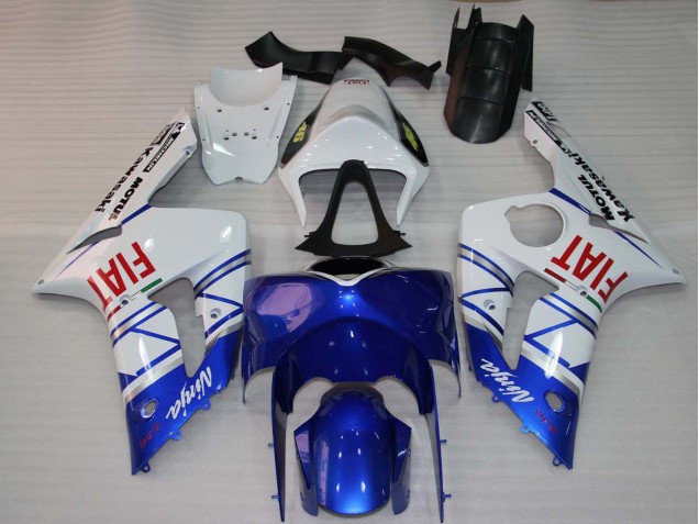 Carenados Moto Kawasaki ZX6R 2003-2004 - Blanco Azul Rojo Fiat Fabricantes