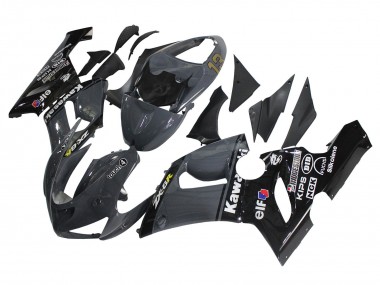 Carenados Moto Kawasaki ZX6R 2005-2006 - Gris Oscuro Negro Fabricantes