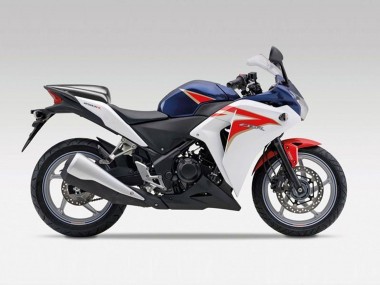 Carenados Moto Honda CBR250RR 2011-2015 - Blanco Rojo Azul Oscuro Raya Fabricantes