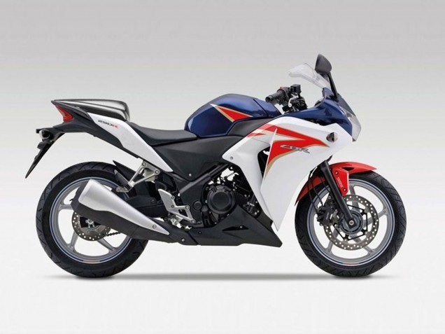 Carenados Moto Honda CBR250RR 2011-2015 - Blanco Rojo Azul Oscuro Raya Fabricantes