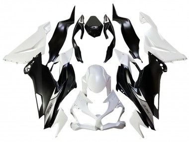 Carenado Moto Kawasaki ZX6R 2013-2018 - Blanco Negro Mate Fabricantes