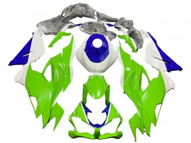 Carenados Moto Kawasaki ZX6R 2019-2022 - Blanco Azul Verde Fabricantes