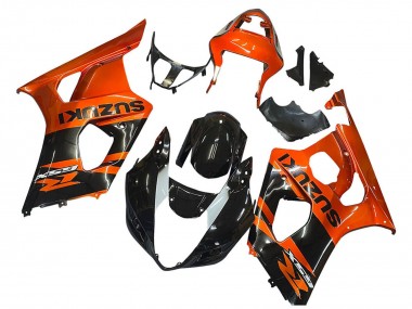 Carenado Moto Suzuki GSXR 1000 2003-2004 - Burnt Naranja Negro Brillante Fabricantes