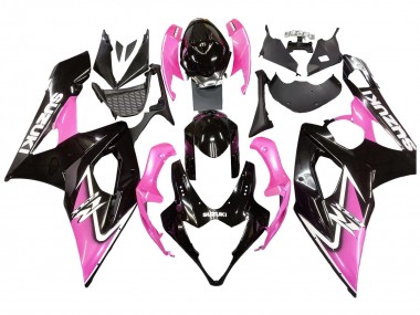 Carenados Moto Suzuki GSXR 1000 2005-2006 - Negro Brillante Rosa Fabricantes
