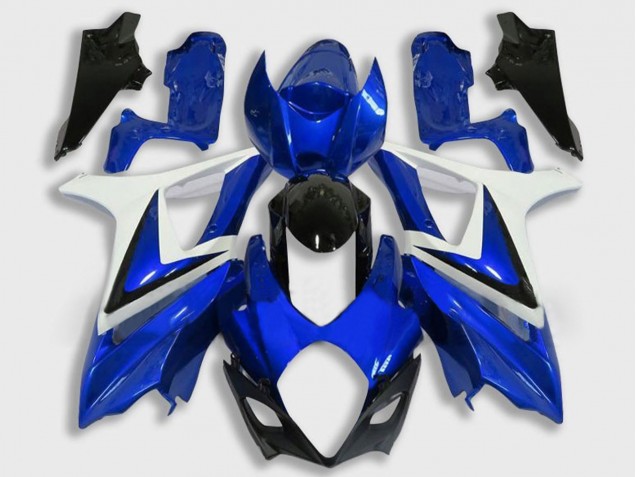 Carenado Moto Suzuki GSXR 1000 2007-2008 - Blanco Azul Negro Fabricantes