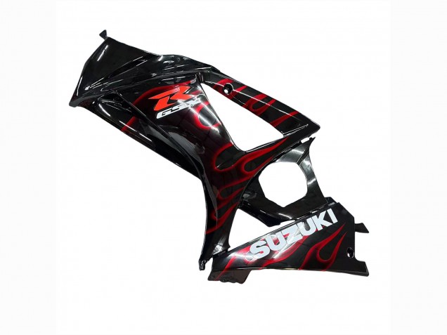 Carenados Moto Suzuki GSXR 1000 2007-2008 - Negro Rojo Llama Fabricantes