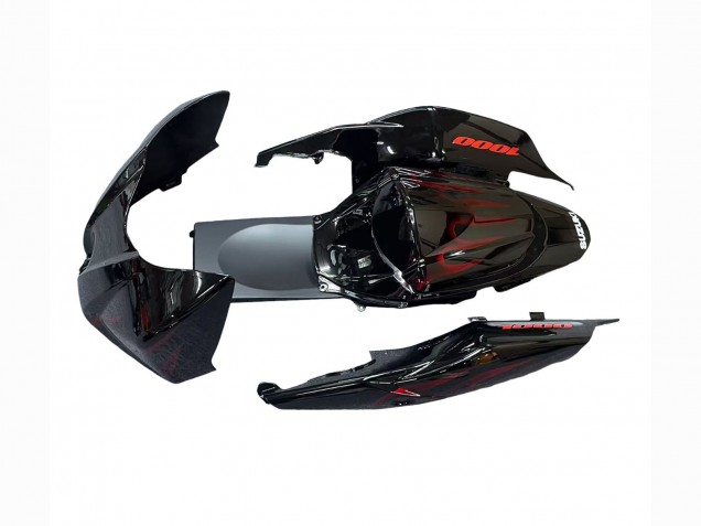 Carenados Moto Suzuki GSXR 1000 2007-2008 - Negro Rojo Llama Fabricantes