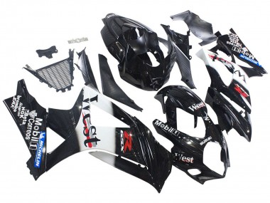 Carenados Moto Suzuki GSXR 1000 2007-2008 - Negro Brillante Blanco West Fabricantes