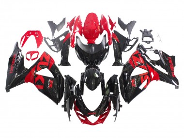 Kits Carenado Moto Suzuki GSXR 1000 2009-2016 - Negro Brillante Rojo Fabricantes