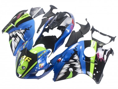 Carenados Moto Suzuki GSXR 1300 Hayabusa 1996-2007 - Azul Verde Tiburón 46 Fabricantes