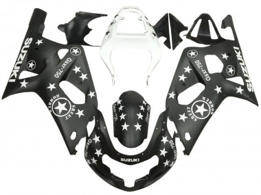 Carenados Moto Suzuki GSXR 600 / GSXR 750 2001-2003 - Negro Brillante Blanco Estrella Fabricantes