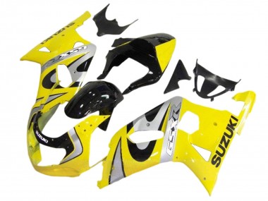 Kits Carenado Moto Suzuki GSXR 600 / GSXR 750 2001-2003 - Amarillo Plata Negro Brillante Fabricantes