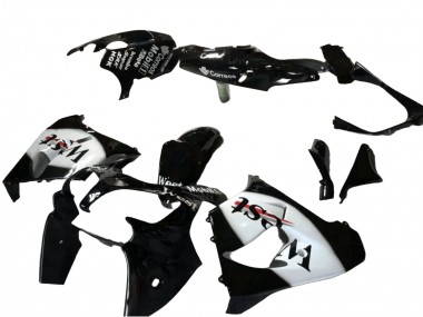 Carenado Moto Kawasaki ZX9R 2000-2001 - Negro Brillante Blanco West Fabricantes
