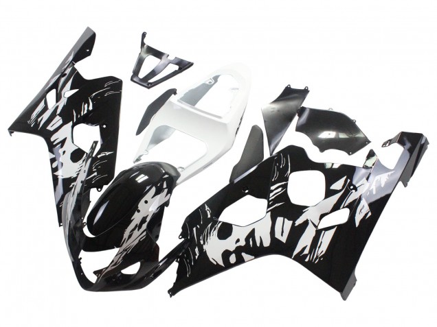 Carenado Moto Suzuki GSXR 600 / GSXR 750 2004-2005 - Blanco Negro Fabricantes