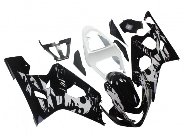 Carenado Moto Suzuki GSXR 600 / GSXR 750 2004-2005 - Blanco Negro Fabricantes