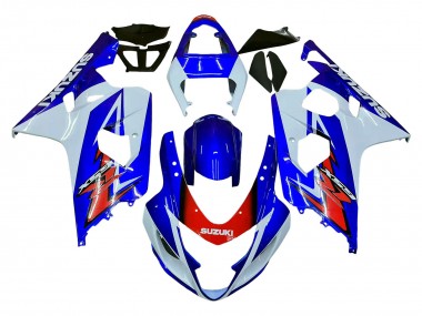 Carenado Moto Suzuki GSXR 600 / GSXR 750 2004-2005 - Blanco Azul Rojo Fabricantes