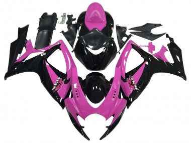 Carenado Moto Suzuki GSXR 600 / GSXR 750 2006-2007 - Rosa Negro Brillante Fabricantes