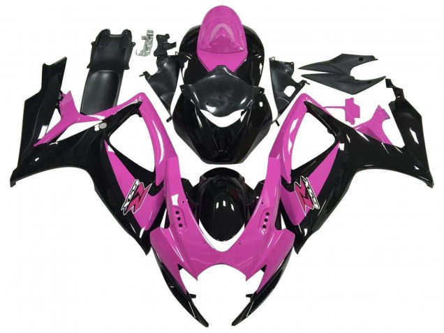 Carenado Moto Suzuki GSXR 600 / GSXR 750 2006-2007 - Rosa Negro Brillante Fabricantes