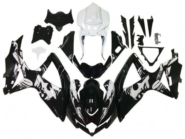 Carenados Moto Suzuki GSXR 600 / GSXR 750 2006-2007 - Negro Brillante Blanco Fabricantes