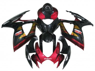 Carenado Moto Suzuki GSXR 600 / GSXR 750 2006-2007 - Negro Brillante Rojo Oro Fabricantes