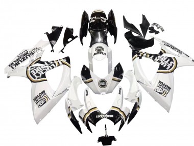 Carenados Moto Suzuki GSXR 600 / GSXR 750 2006-2007 - Blanco Negro Lucky Strike Motul Fabricantes