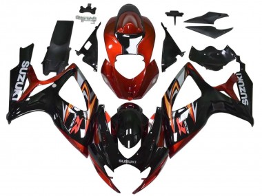 Carenados Moto Suzuki GSXR 600 / GSXR 750 2006-2007 - Rojo Negro Brillante Naranja Fabricantes
