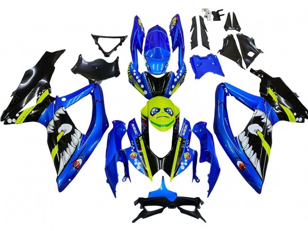 Carenados Moto Suzuki GSXR 600 / GSXR 750 2008-2010 - Azul Fluorescent Verde Tiburón Fabricantes