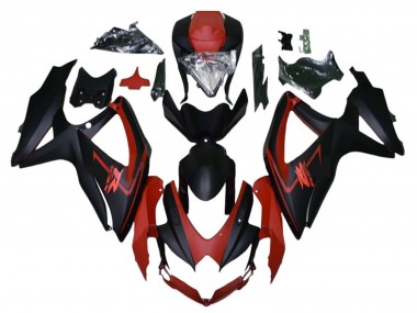 Carenados Moto Suzuki GSXR 600 / GSXR 750 2008-2010 - Rojo Granate Negro Mate Fabricantes